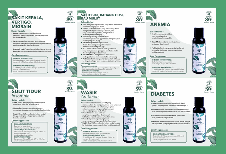 cara menggunakan minyak sumber waras